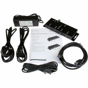 StarTech.com USB/FireWire Combo Hub - USB 3.0 Type B - External - Black - TAA Compliant - 4 Total USB Port(s) - 4 USB 3.0 
