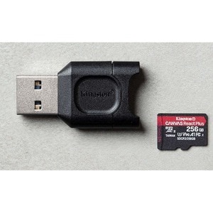 Kingston MobileLite Plus microSD Reader - microSD, microSDXC, microSD (TransFlash), microSDHC - USB 3.2 (Gen 1) Type A - E