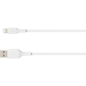 BELKIN BOOST CHARGE LIGHTNING TO USB-A CABLE PVC 1M - WHITE