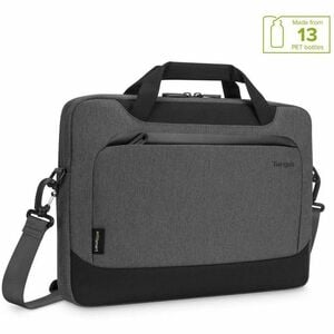 Targus Cypress TBS92602GL Carrying Case (Briefcase) for 35.6 cm (14") Notebook - Grey - Woven Fabric, Plastic Body - Shoul