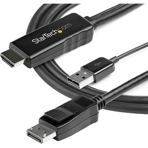 StarTech.com HD2DPMM2M. Kabellänge: 2 m, Anschluss 1: HDMI Typ A (Standard), Anschluss 2: DisplayPort. Gewicht: 120 g, Bre