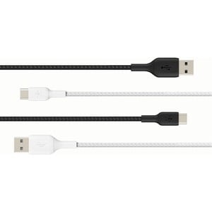 Belkin BoostCharge 2.99 m USB-C/USB-A Data Transfer Cable - 1 - Cable for Smartphone, Tablet, Notebook, Power Bank, AirPod