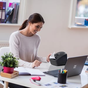 Brother QL-600 Desktop Direct Thermal Printer - Monochrome - Label Print - USB - 2.40" Print Width - 2.80 in/s Mono - 300 