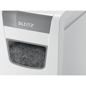 Leitz IQ Slim Paper Shredder - Continuous Shredder - Cross Cut - 10 Per Pass - for shredding Paper - 4 mm x 28 mm Shred Si
