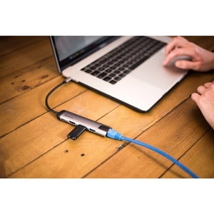 Verbatim USB Type C Docking Station for Notebook/Smartphone - 4 x USB Ports - 2 x USB 3.0 - USB Type-C - Network (RJ-45) -