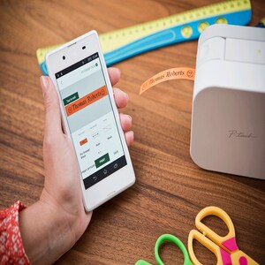 Brother P-touch PT-P300BT Thermal Transfer Printer - Monochrome - Portable - Label Print - Bluetooth - 20 mm/s Mono - 180 