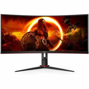 AOC CQ27G2U 27" Class WQHD Ecrã curvo Monitor LCD para gaming - 16:9 - Preto - 68.6 cm (27") Viewable - Alinhamento vertic