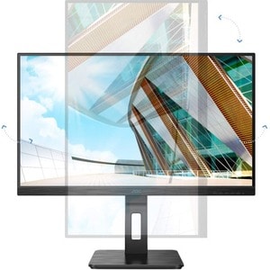 AOC Q24P2Q 24 Zoll Klasse WQHD LCD-Monitor - 16:9 Format - Schwarz - 60,5 cm (23,8 Zoll) Viewable - IPS-Technologie (In-Pl