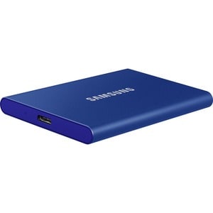 Samsung T7 MU-PC1T0H/WW 1 TB Portable Solid State Drive - External - PCI Express NVMe - Indigo Blue - Gaming Console, Desk