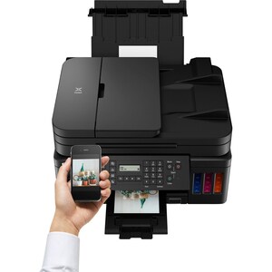 Canon PIXMA G7050 Sem fios Impressora multi-funcional de jato de tinta - Cor - Copiadora/Fax/Impressora/Scanner - 4800 x 1
