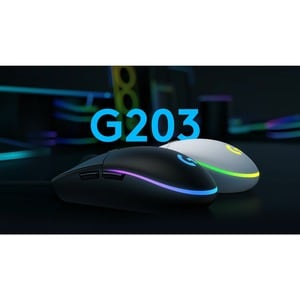 Logitech G203 Gaming-Maus - USB - 6 Taste(n) - Weiß - Kabel - 8000 dpi Auflösung