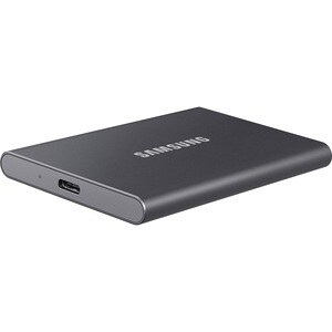  SSD Externe T7 Samsung 1To Gris titane MU-PC1T0T, vitesse de lecture jusqu'à 1050 Mo/s, résiste aux chutes jusqu'à 2m