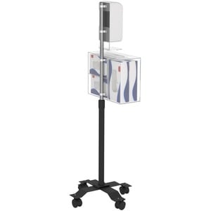 CTA Digital Compact Mobile Sanitizing Station with Automatic Soap Dispenser - Floor - Chrome Plated, Acrylic