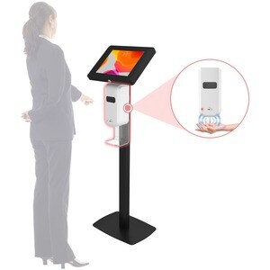CTA Digital Thin Floor Stand, Dispenser & Security Enclosure - iPad 7-10 Gen & More - Up to 10.50" Screen Support - 45" He