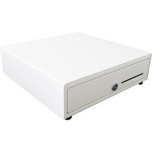 apg Genesis 1313 Cash Drawer - 4 Bill - 4 Coin - 2 Media Slot - Stainless Steel, Plastic - White - 99.8 mm Height x 332.7 