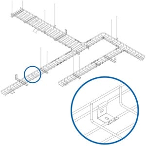 Eaton Tripp Lite Series Light Wall Bracket for Small Wire Mesh Cable Trays - Metal