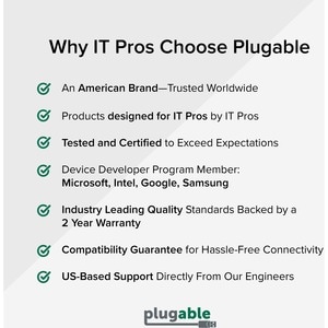 Plugable USB C to HDMI Adapter 4K 30Hz, Thunderbolt 3 to HDMI Adapter - Compatible with MacBook Pro, Windows, Chromebooks,