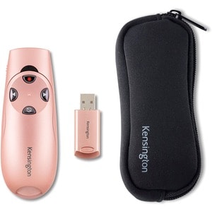 Kensington Presenter Expert Wireless with Red Laser - Rose Gold - Wireless - Radio Frequency - 2.40 GHz - Rose Gold - USB 