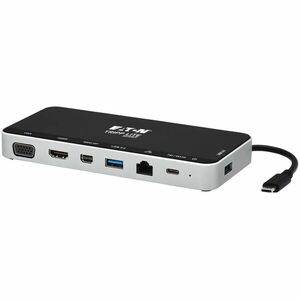 Eaton Tripp Lite Series USB Dock, Triple Display - 4K HDMI & mDP, VGA, USB 3.x (5Gbps), USB-A/C Hub, GbE, 60W PD Charging 