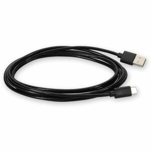 AddOn 2m USB A 2.0 Male to USB C 2.0 Male Black Extension Cable - 6.56 ft USB-C/USB-A Data Transfer Cable for Notebook, PC