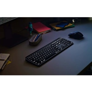 Clavier Logitech MX Keys for Mac - Sans fil Connectivité - USB Interface - Français - AZERTY Disposition - Gris - Bluetoot