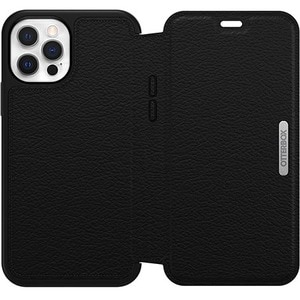OtterBox Strada Carrying Case (Folio) Apple iPhone 12, iPhone 12 Pro Smartphone - Shadow Black - Drop Resistant, Fingerpri