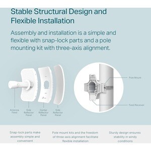 TP-Link CPE710 IEEE 802.11a/n/ac 867 Mbit/s Wireless Bridge - 5 GHz - MIMO Technology - 1 x Network (RJ-45) - Gigabit Ethe