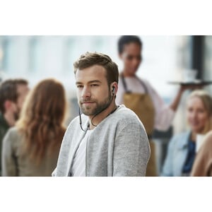 Jabra Elite 65e Wireless Earbud, Behind-the-neck Earset - Titanium Black - Binaural - In-ear - 1000 cm - Bluetooth - 32 Oh