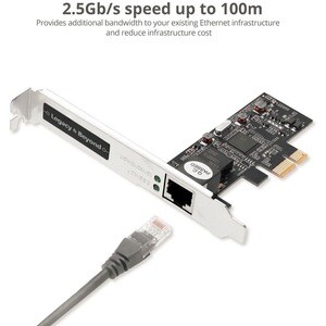 SIIG Single 2.5G 4-Speed Multi Gigabit Ethernet PCIe Card - 10M/100M/1Gbps/2.5Gbps Ethernet Data Rates