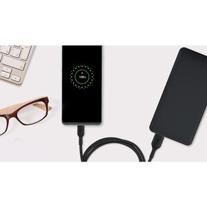 Belkin USB-C to USB-A Cable (3m / 9.8ft, Black) - 2.99 m USB-C/USB-A Data Transfer Cable for Smartphone, Tablet, Notebook,
