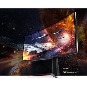 LG UltraGear 38GN950-B 38" UW-QHD+ Curved Screen Gaming LCD Monitor - 21:9 - Black - 38.00" (965.20 mm) Class - Nano In-pl