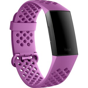 Fitbit Adjustable Smartwatch Band - Large (L) - Berry - Silicone, Aluminium