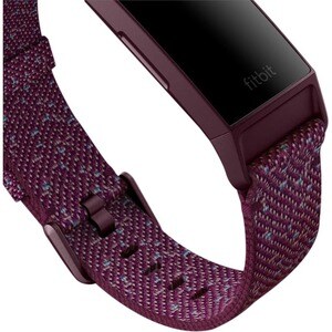 Fitbit Adjustable Smartwatch Band - Large (L) - Rosewood - Woven, Fabric, REPREVE, Plastic, Aluminium