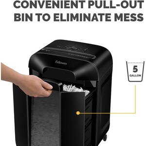 Fellowes LX85 Cross-cut Shredder - Non-continuous Shredder - Cross Cut - 12 Per Pass - for shredding Staples, Paper, Paper