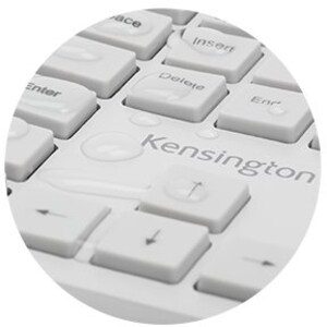 Kensington Pro Fit Ergo Wireless Keyboard-Gray - Wireless Connectivity - Bluetooth/RF - 2.40 GHz - USB Interface - Grey