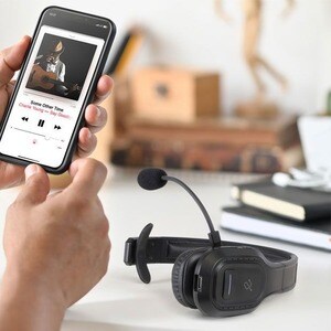 Aluratek Bluetooth Wireless Headset with Noise Cancelling Boom Microphone - Mono - Wireless - Bluetooth - 33 ft - 200 Hz -