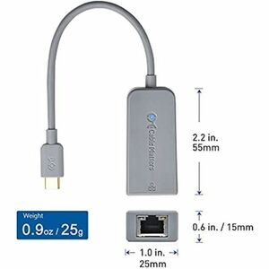 Cable Matters USB C to Gigabit Ethernet Adapter (Works With Chromebook Certified) - USB 3.1 Type C - 5 Gbit/s Data Transfe
