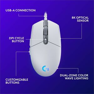 G203 LIGHTSYNC GAMING MOUSE - WHITE