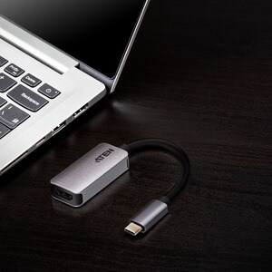 ATEN USB-C to HDMI 4K Adapter - 1 x Type C USB 3.2 (Gen 1) USB Male - 1 x HDMI HDMI 2.0 Digital Audio/Video Female - 4096 