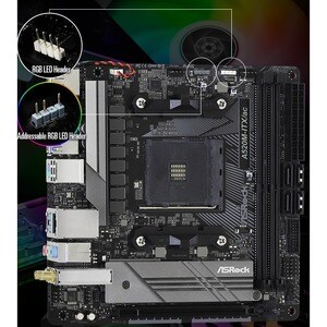 ASRock A520M-ITX/ac Desktop-Mainboard - AMD Chipsatz - Sockel AM4 - Mini ITX - 64 GB DDR4 SDRAM Maximaler Arbeitsspeicher 