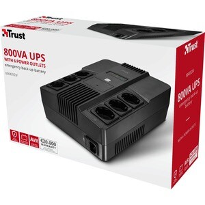 Trust Maxxon Standby UPS - 800 VA - Wall/Desktop/Floor Mountable - AVR - 8 Hour Recharge - 230 V AC Input - 230 V AC Outpu