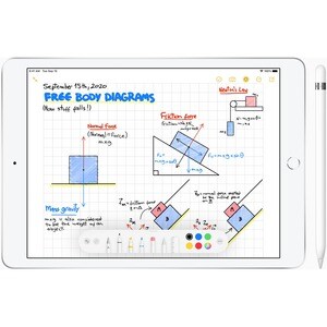 Apple iPad . Bildschirmdiagonale: 25,9 cm (10.2 Zoll), Bildschirmauflösung: 2160 x 1620 Pixel. Interne Speicherkapazität: 