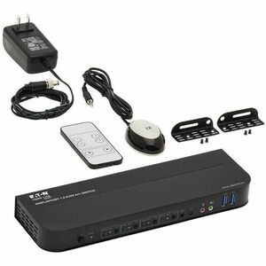 Eaton Tripp Lite Series 4-Port DisplayPort/USB KVM Switch - 4K 60 Hz, HDR, HDCP 2.2, IR, DP 1.4, USB Sharing - 4 Computer(