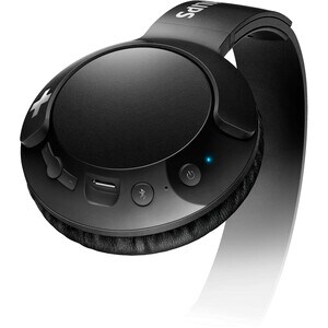 Philips BASS+ SHB3075BK/00 Wireless Over-the-head Stereo Headset - Black - Binaural - Supra-aural - 1000 cm - Bluetooth - 