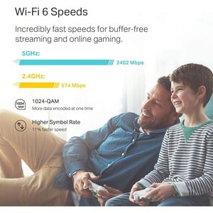 TP-Link Deco X60 Wi-Fi 6 IEEE 802.11ax Ethernet Drahtlos Router - Dualband - 2,40 GHz ISM-Band - 5 GHz UNII-Band - 4 x Ant