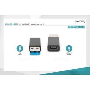 Digitus Datentransferadapter - 1 - Nickel Anschluss - Schwarz