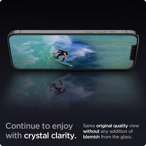 Spigen GLAS.tR EZ Fit Tempered Glass Screen Protector - Transparent - 2 - For LCD iPhone 12, iPhone 12 Pro - Fingerprint R