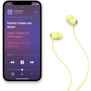 Beats by Dr. Dre Flex Wireless Behind-the-neck, Earbud Stereo Earset - Citrus Yellow - Binaural - In-ear - Bluetooth