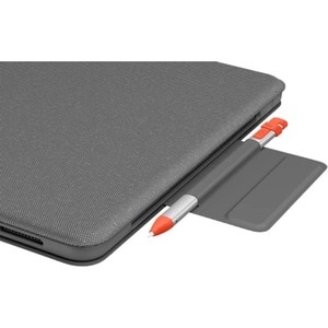 Logitech Folio Touch Tastatur/Cover für 27,9 cm (11 Zoll) Apple iPad Air (4. Generation) Tablet - Grau - Webstoff Körper -