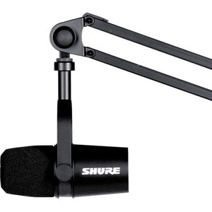 Shure MV7-K Wired Dynamic Microphone - 10 ft - Mono - 50 Hz to 16 kHz - Uni-directional - Desktop - XLR, USB Type B